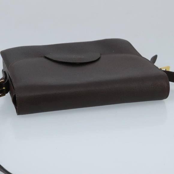 VALENTINO Shoulder Bag Leather Brown Gold Auth ar12877 - Picture 6 of 16